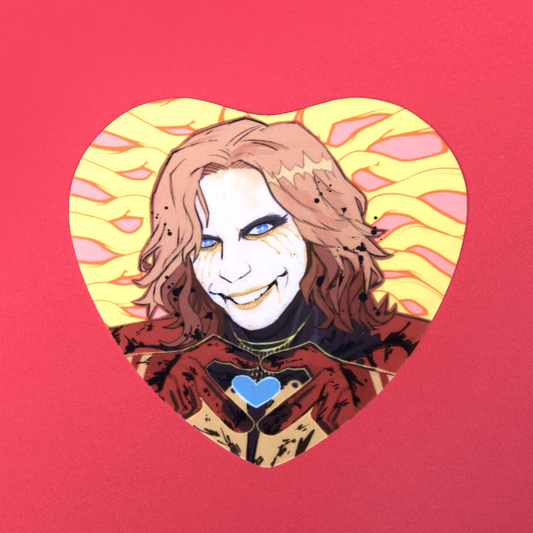 Death Stranding Higgs Vinyl Heart Sticker